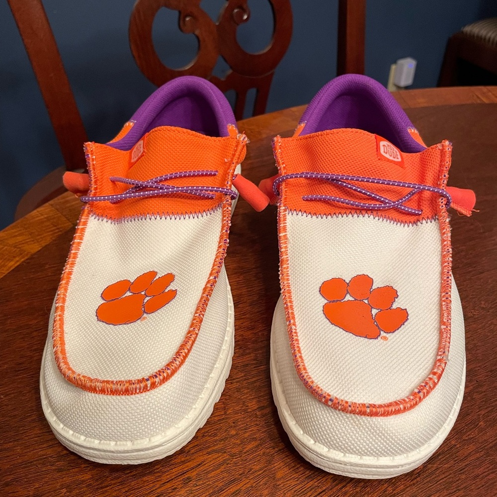 Hey Dude Sneakers in Orange and Purple